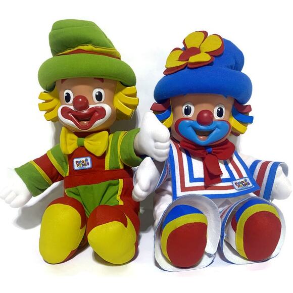 Patati Patata Portuguese Brazilian Clown Dolls 14 Inches Tall Lot of Two - Picture 1 of 8